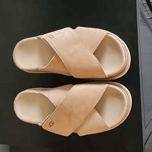 Ugg Goldenslide Cross Slide Sandals